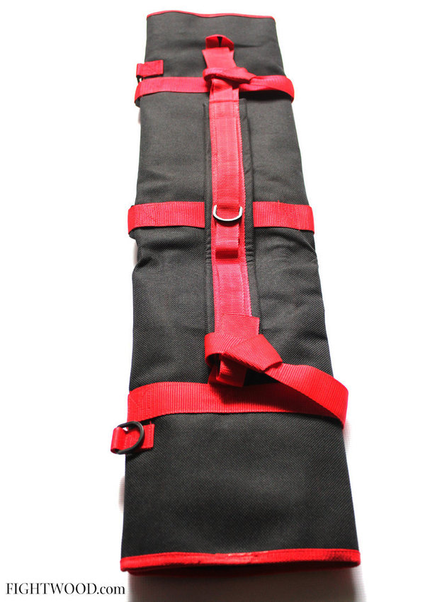 Fightwood Arnis Equipment Tasche XL zum einrollen - Black and Red